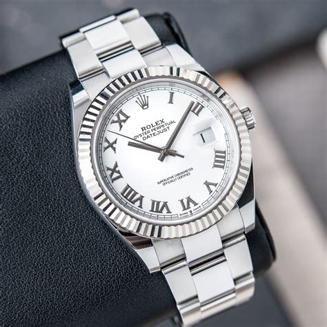 rolex datejust 41mm white